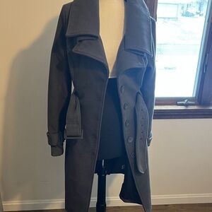 New York & Company Gray Trench Coat